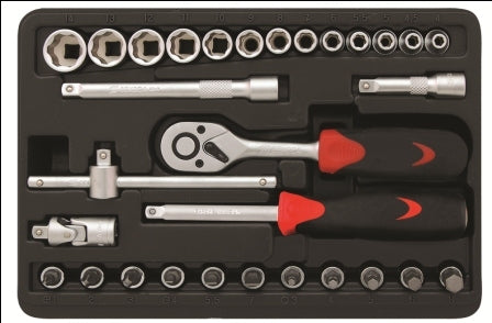 SENECA Socket Wrench Set (1/4"Dr.) - 30Pcs