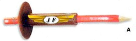 JTW Pointed Iron Cold Chisel w/Grip - 6"