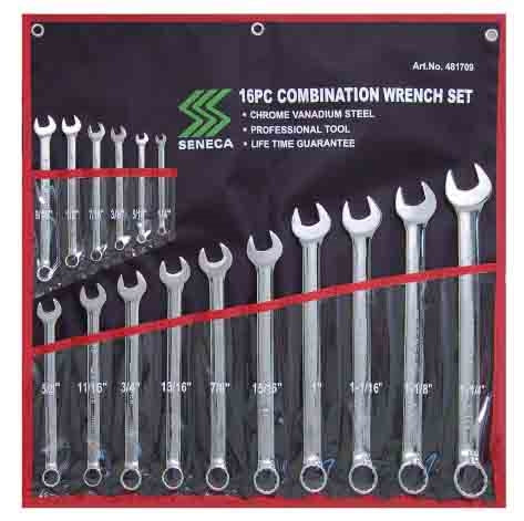 Seneca Spanner Wrench Set Combo Pch.pck - 16pcs