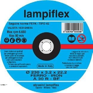LAMPIFLEX Depressed Center Iron Cutting Disc - 230mm