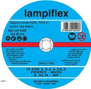 Lampiflex مسطح الاكتئاب قرص قطع الحديد - 115 ملم