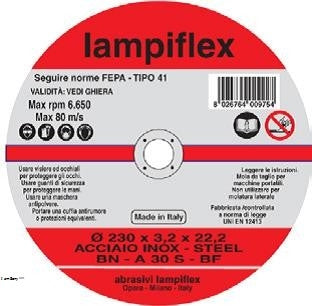Lampiflex مسطح الاكتئاب قرص قطع الفولاذ المقاوم للصدأ - 230 مم