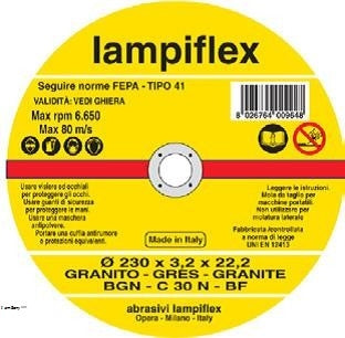 Lampiflex مسطح قرص القطع الجرانيت المكتئب - 115 ملم