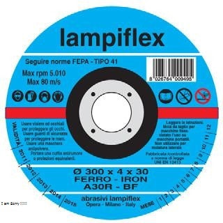 Lampiflex مسطح الاكتئاب قرص قطع الحديد - 350 ملم