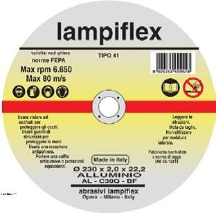 LAMPIFLEX Flat Center Aluminium Cutting Micro-Disc - 115mm