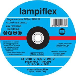 LAMPIFLEX Depressed Center Iron Grinding Disc - 230mm