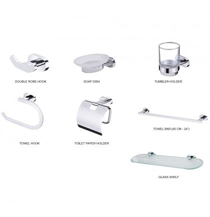 ملحقات حمام Milano Ruby 6900 Series-7 PC مجموعة هدايا