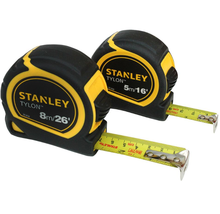 Stanley Stht30656-8 شريط قياس قفل القيمة (أسود وأصفر ، 8 م)