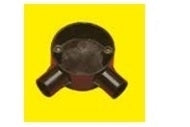 25mm uPVC CIRCULAR BOX 2 ANGLE (BK) CB2A