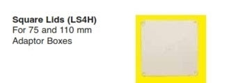 LID 110x110mm 4 HOLES uPVC (BK)