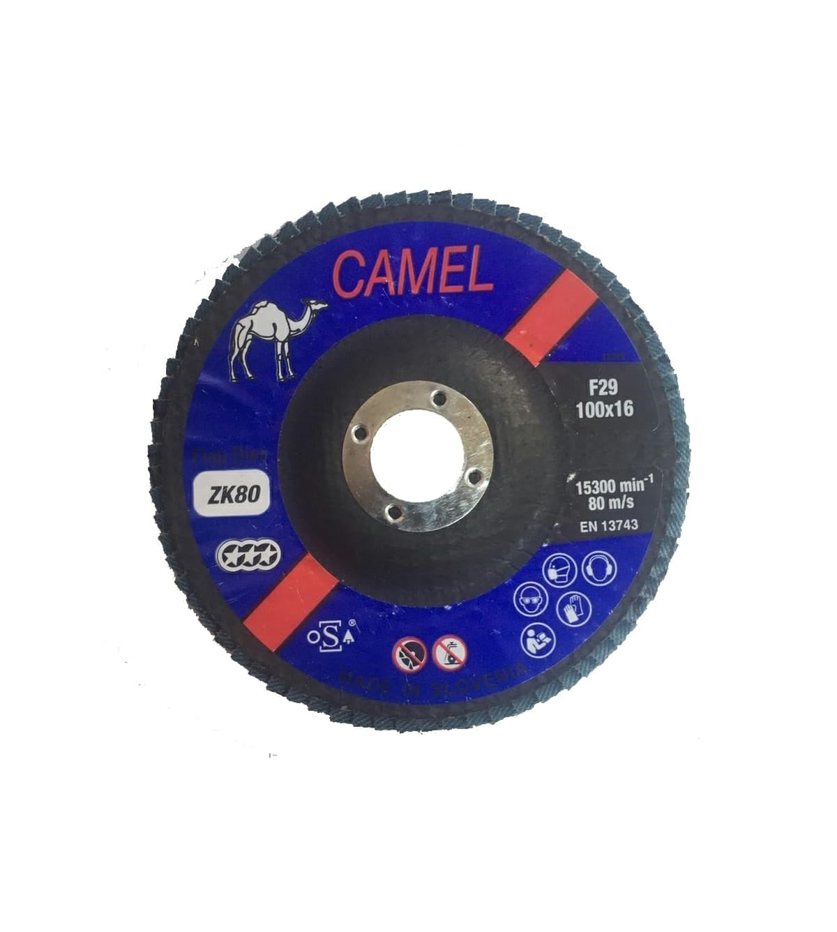 قرص رفرف الإبل 100x16 (4 ") GR.ZK 80 F29 15300RPM EN13743 - سلوفينيا