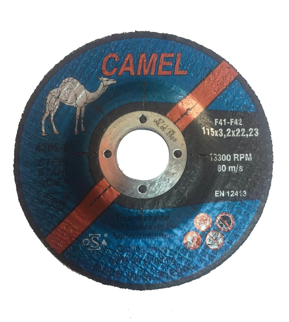 قرص القطع المعدني الجمل 115x3.2x22.23 (4.5 ") F42 13300RPM EN 12413 - سلوفينيا