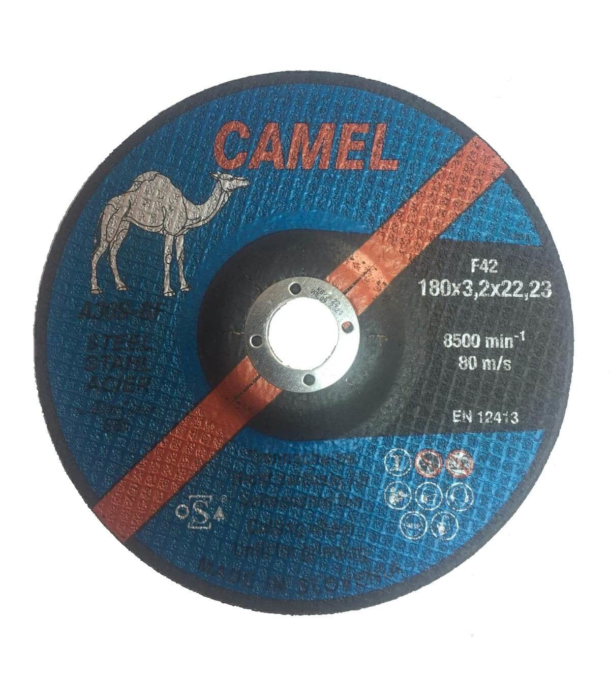قرص القطع المعدني الجمل 180x3.2x22.23 (7 ") F42 8500RPM EN 12413 - سلوفينيا
