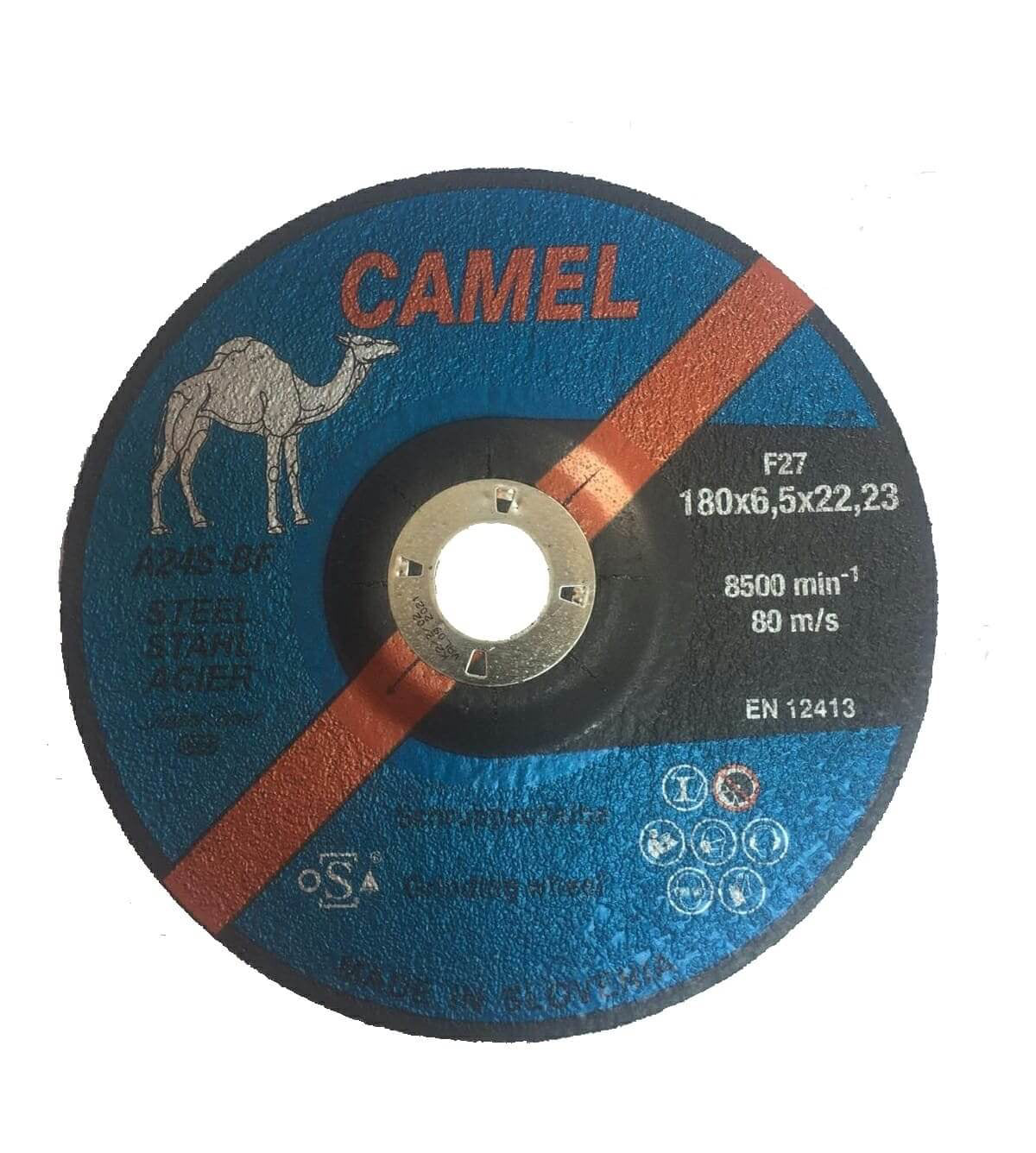 قرص الطحن المعدني الجمل 180x6.5x22.23 (7 ") F27 8500RPM EN 12413 - سلوفينيا