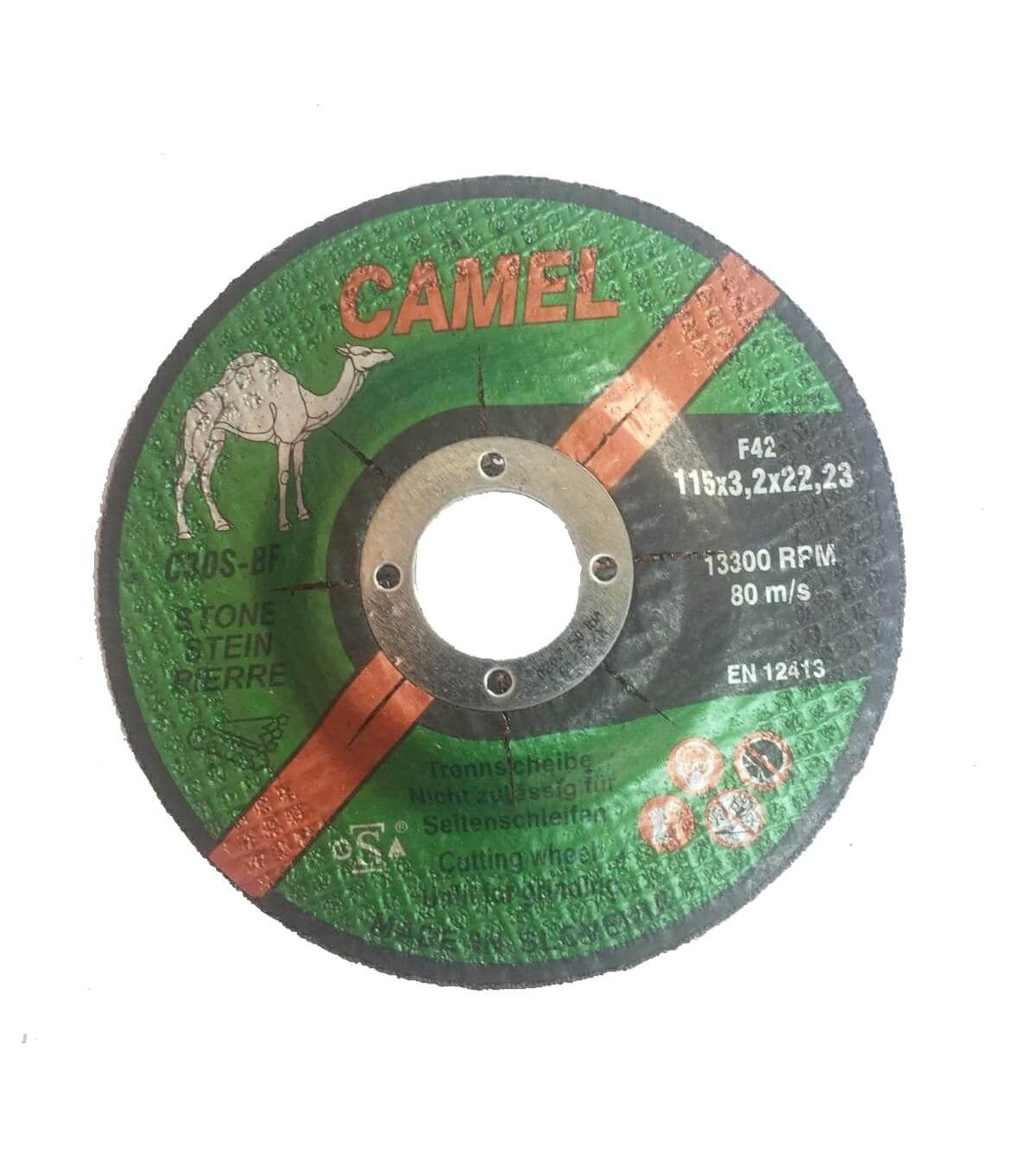 قرص قطع الحجر الجمل 115x3.2x22.23 (4.5 ") F42 13300RPM DSA 1684-Slovenia