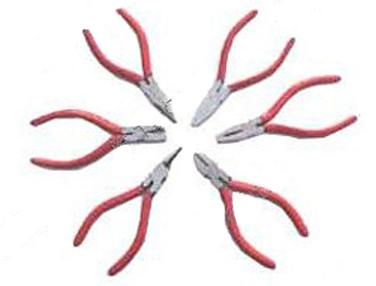 JTW Plier Set Miniature w / Wo Spring - 5 "(6pcs)