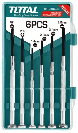 TOTAL Precision Screwdriver Bit Set - 6Pcs