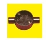 20mm uPVC CIRCULAR BOX 2 THRU' (BK) CB2T