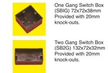 1-Gang Switch Box UPVC (BK)