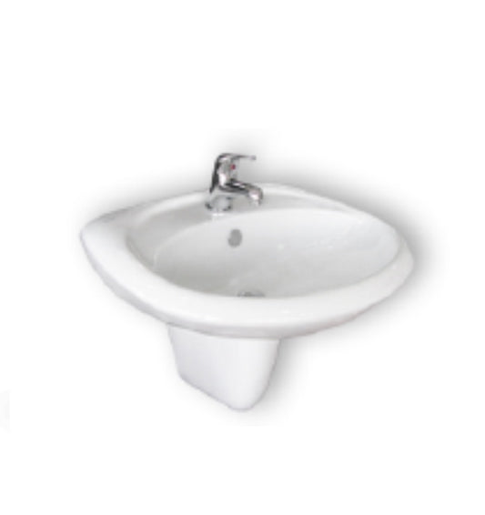 LARA 72 HALF PEDESTALWASH BASIN