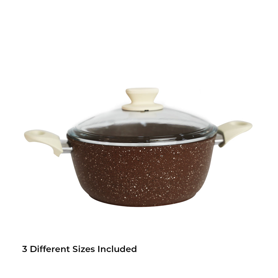 Soli Cookwary Set 8pcs اللون البني