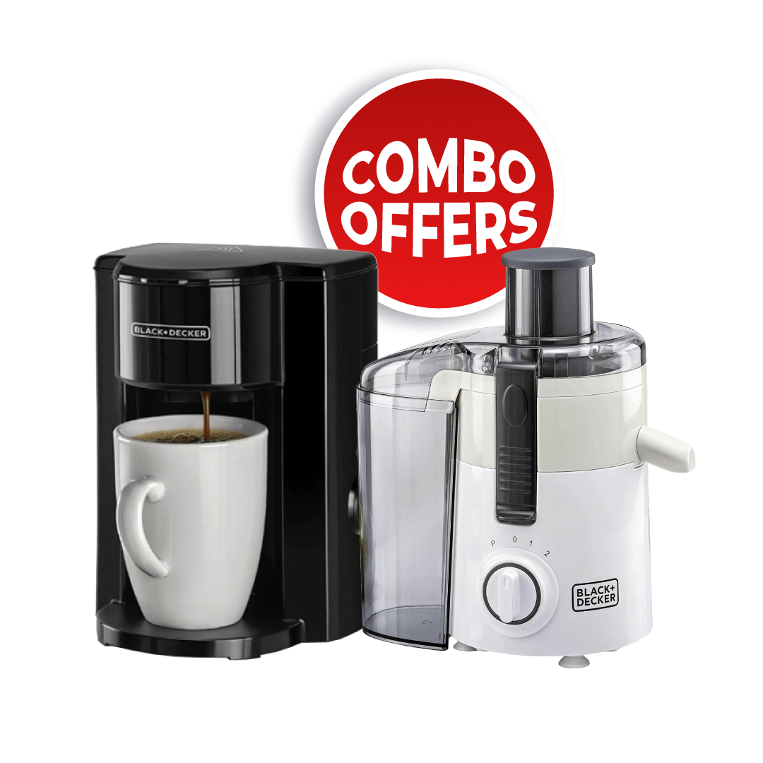 B+D 250W Juice Extractor and B+D Drip Coffee Maker 1 Cup 330W
