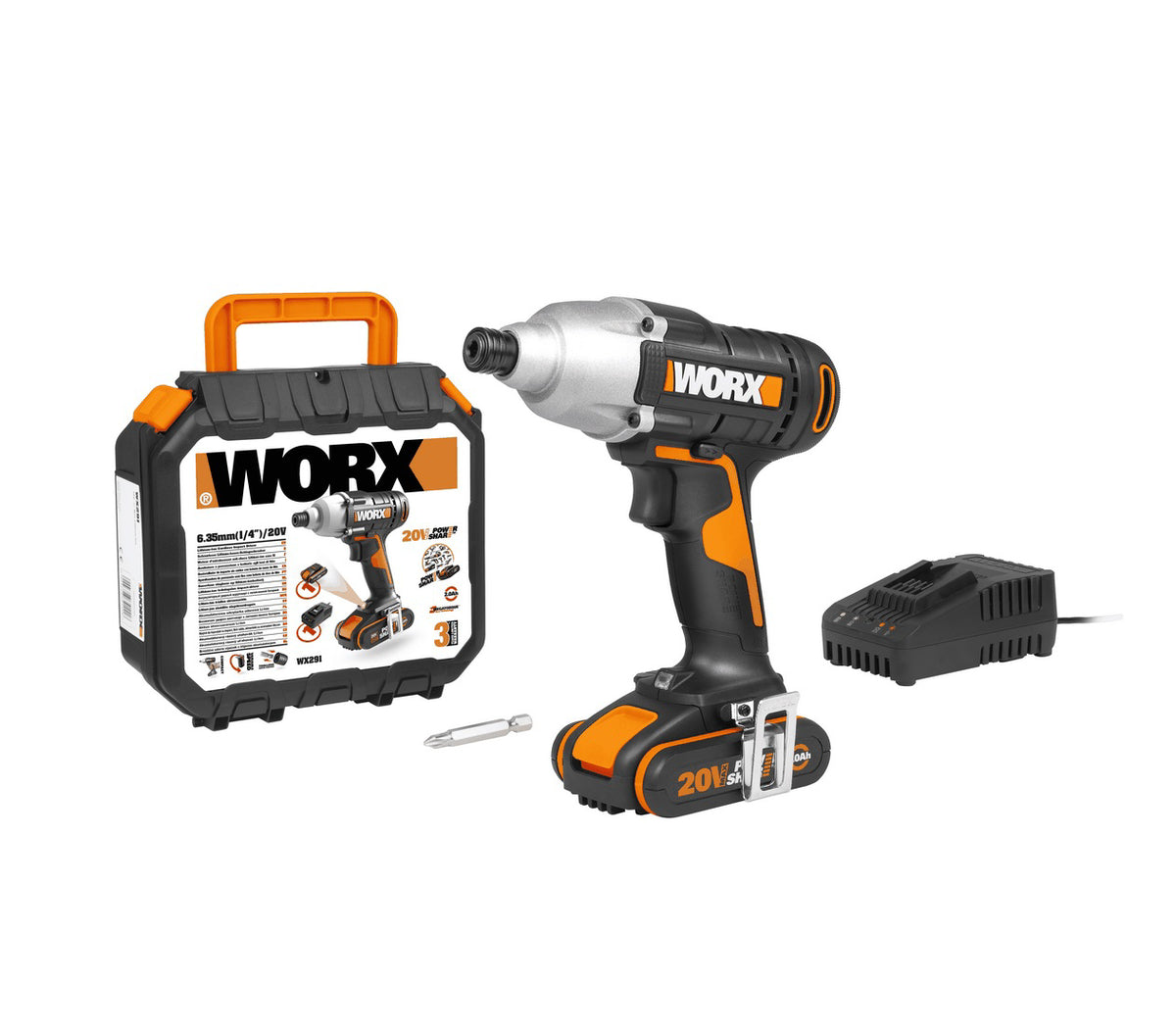 Worx 20V Impact Driver ، 140nm ، 1*2.0ah